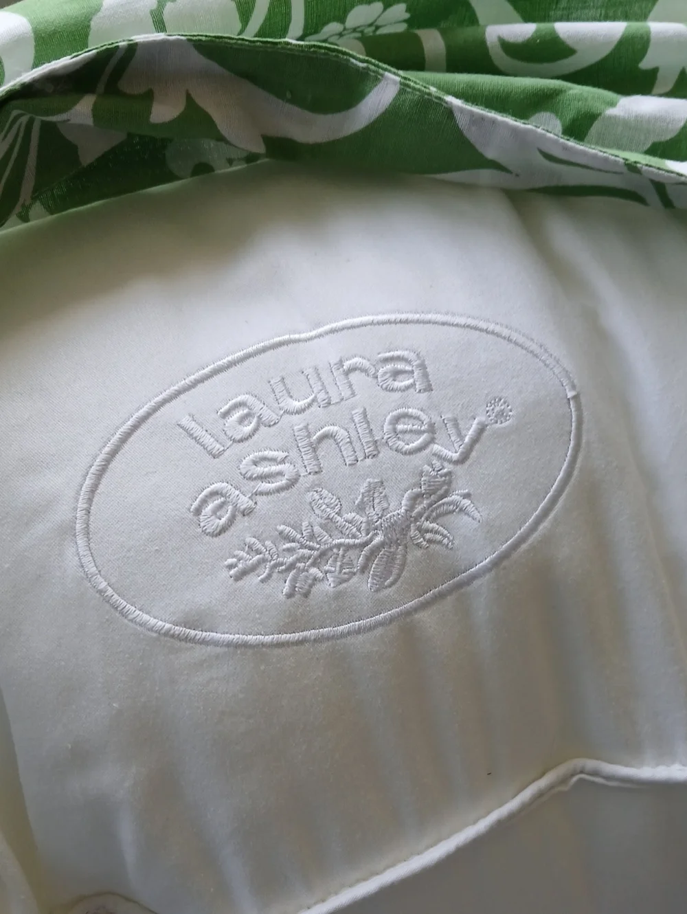 Floral Pillow Green White Ruffled Candies Euro 26
